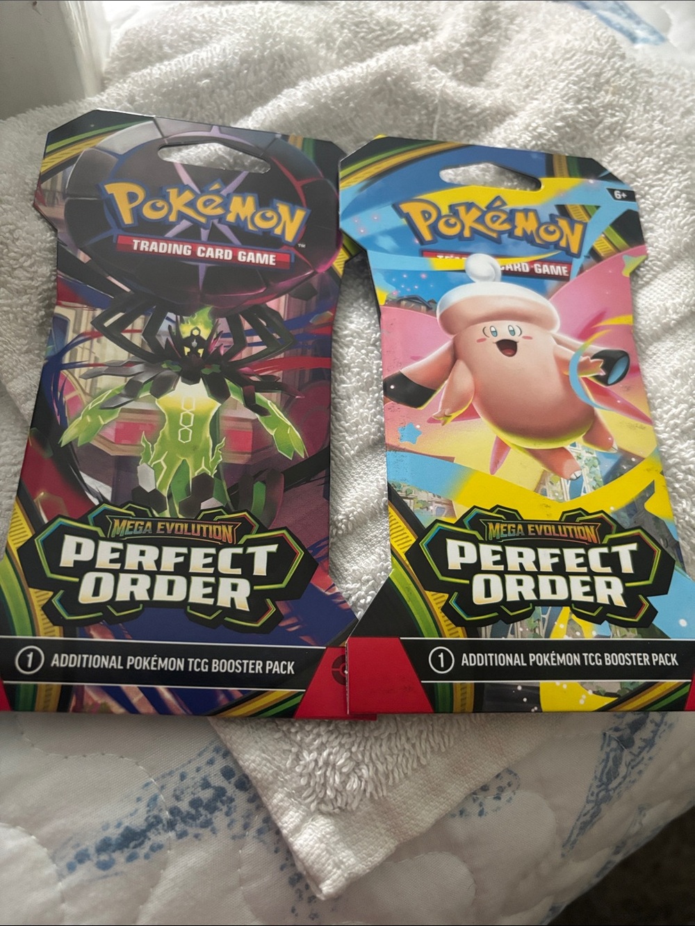 Pokémon TCG Mega Evolution Perfect Order Booster Packs - Green & Pink Artwork